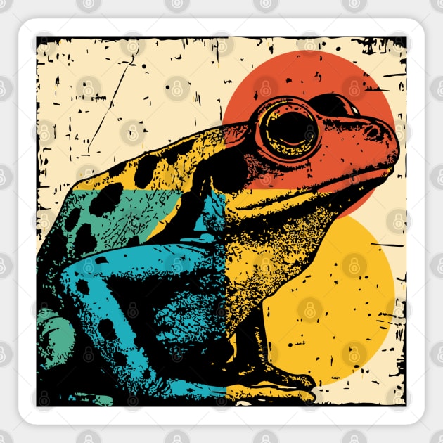 Red-Eyed Tree Frog Retro Pop Art | Rainforest Animal Magnet by TuncGK